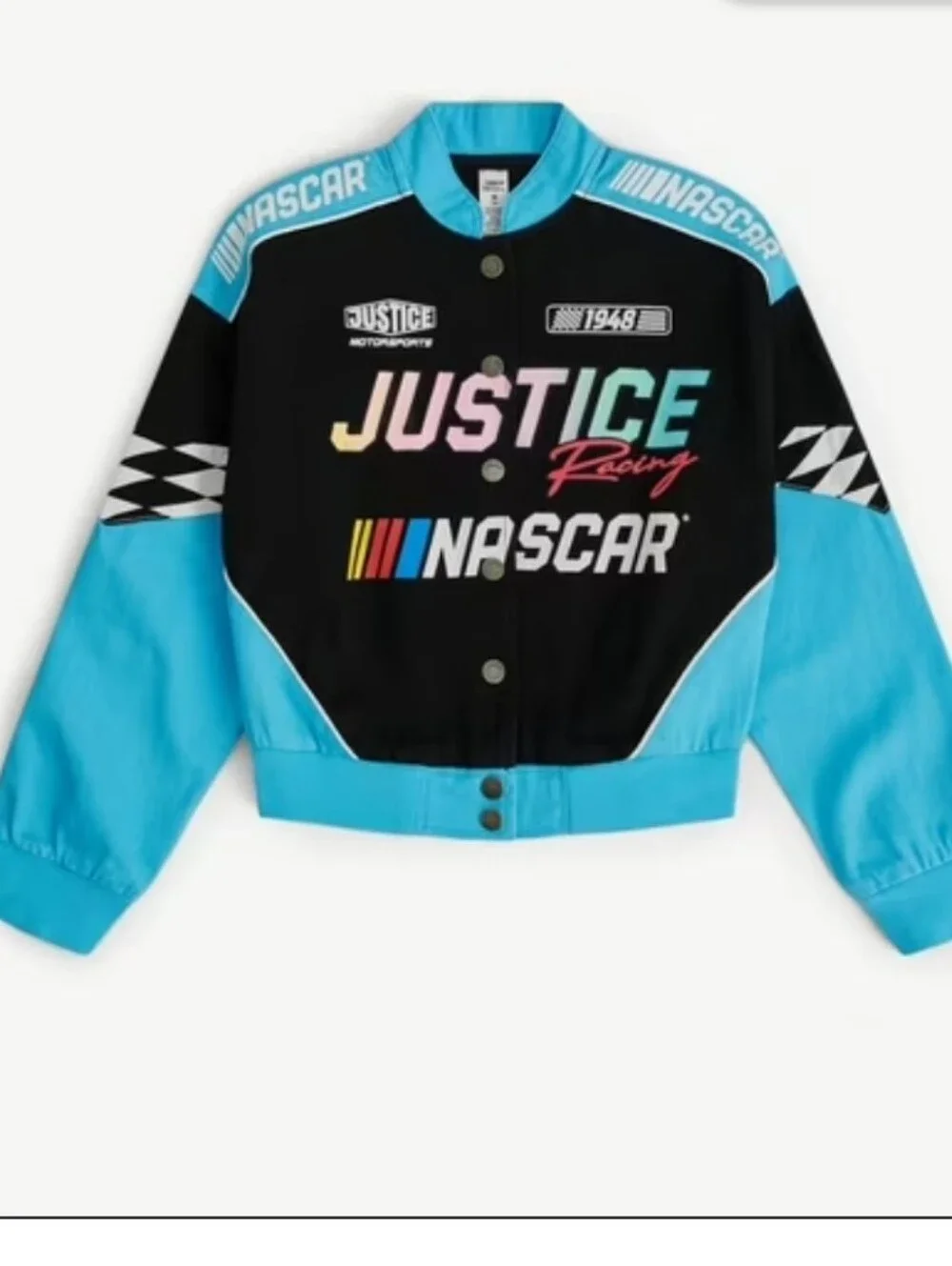 Justice Girl's NASCAR X Justice Collab Racing Jacket,